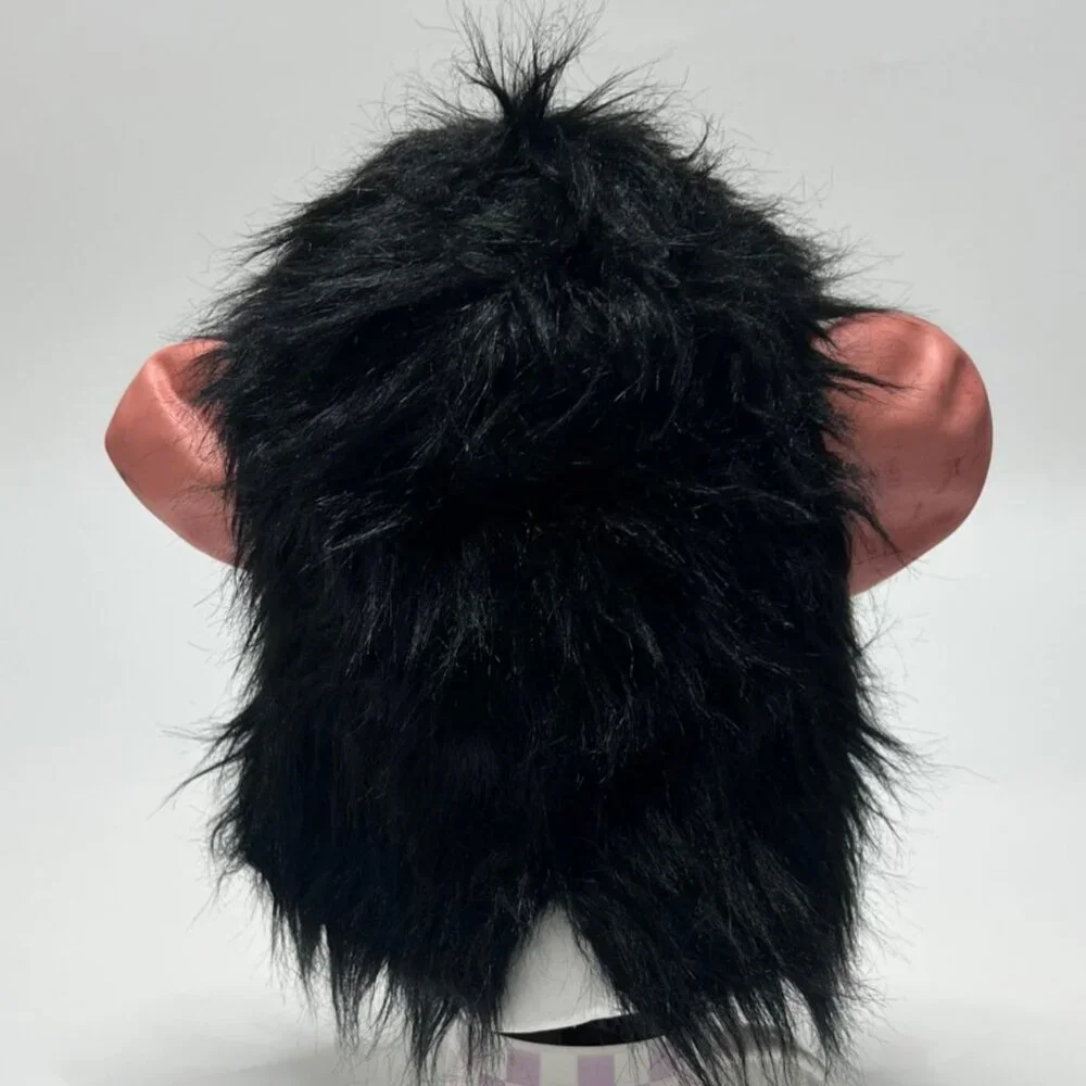Monkey Mask Latex Full Head Animal Black Chimp mask adult Size